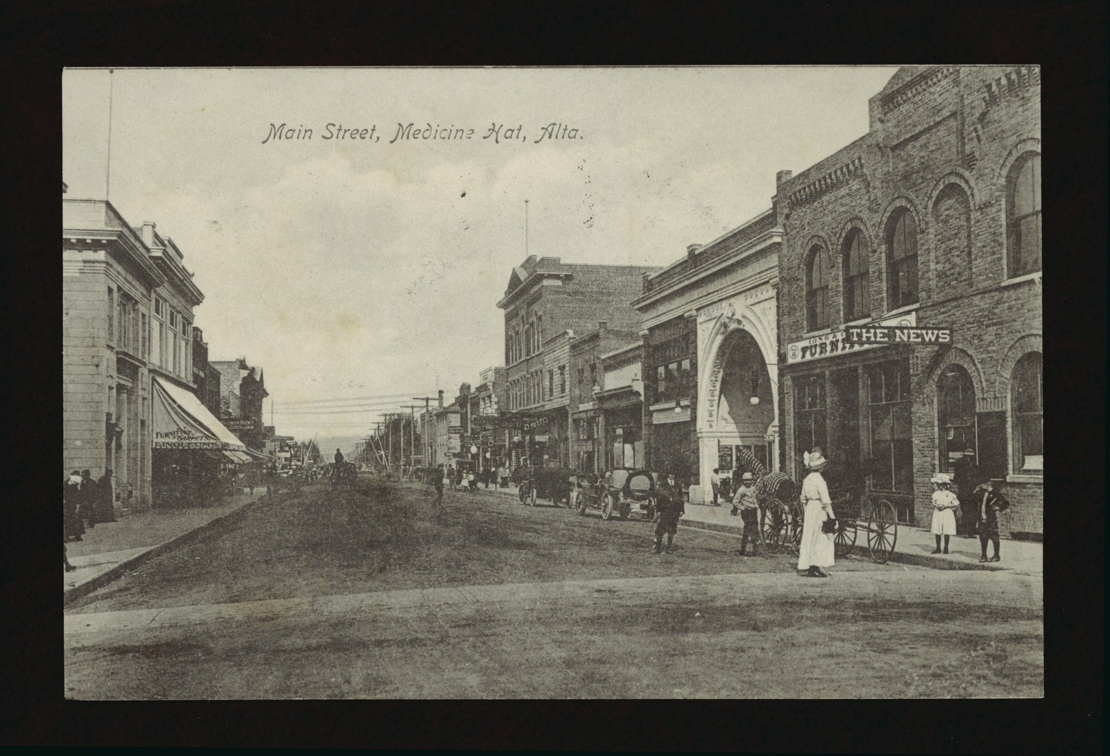 Main Street Medicine Hat Alberta View of a commercial street in Old Photo eBay