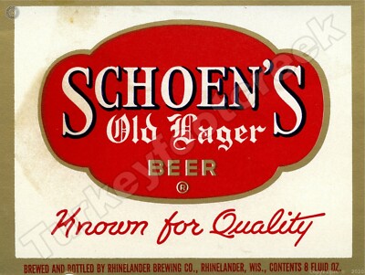 Schoen's Old Lager Beer Label 9'' x 12'' Metal Sign