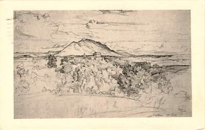 Mount Soracte, Cività Castellana, Fogg Art Museum, Harvard University, Postcard