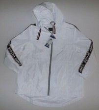 TOMMY HILFIGER White Rain Windbreaker Casual Jacket Sz XL X-Large Womens NWT