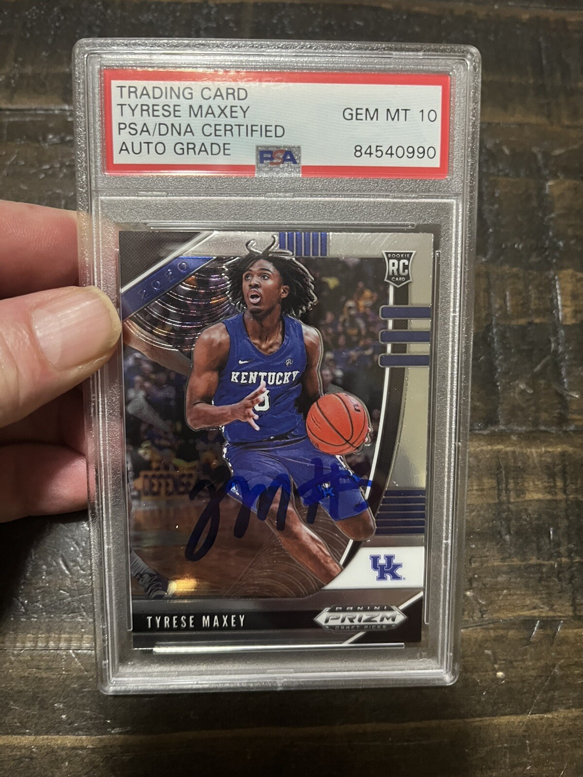 Autographed Tyrese Maxey 2020 Panini Prizm RC PSA 10 Signed Auto Grade Draft Pic