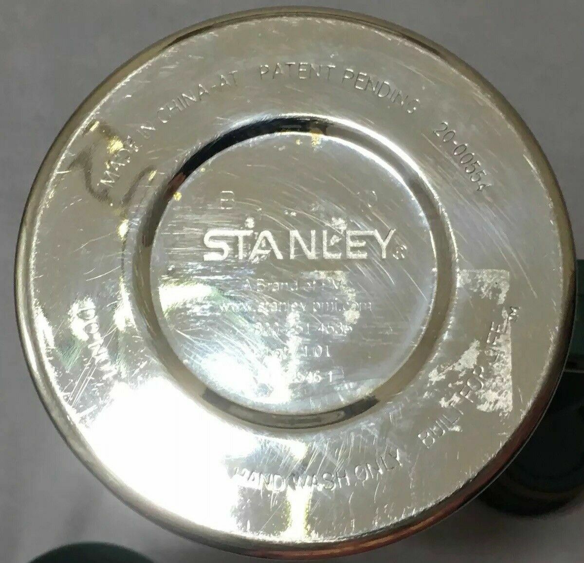 Vintage Green Stanley Metal Thermos with Cup Top 1.1 Quart