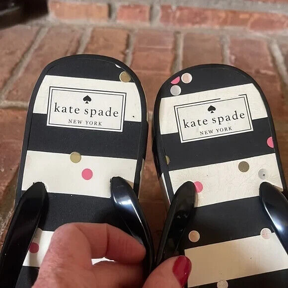 Kate Spade Rhett Confetti Stripe Wedge Sandals - image 5