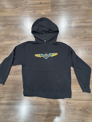 Vintage HYP Doobie Brothers Black Hoodie Mens Size XL