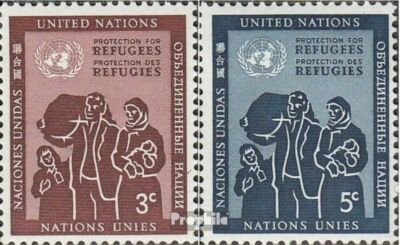 UN - New York 19-20 mint/MNH 1953 refugee protection