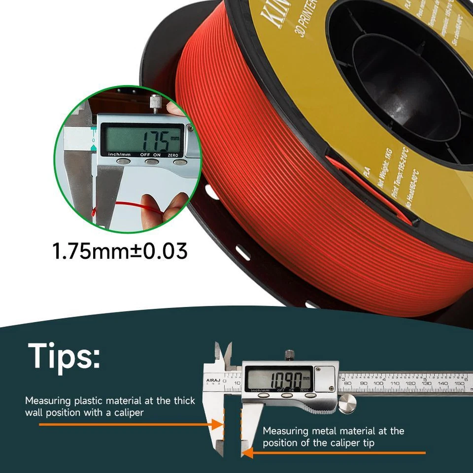 Kingroon 22lbs Petg Pla Filament 3d Printer Filament 10 Rolls 1kg 1.75mm Eco - Image 3 of 4