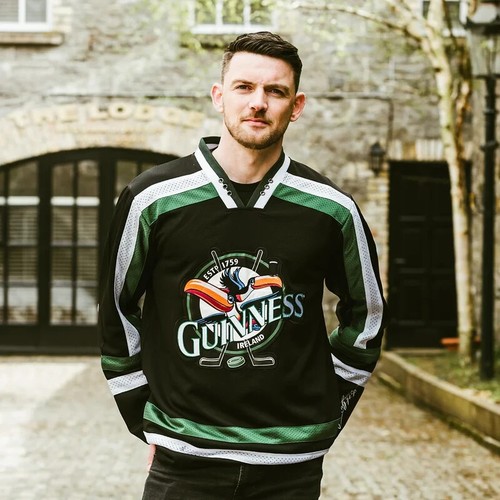 Guinness Ice Hockey Shirt – Black & Green - Picture 3 of 7