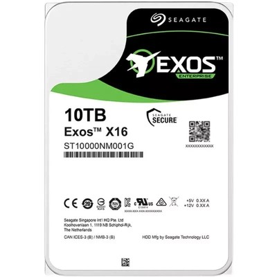 Seagate ST10000NM001G Exos X16 10TB 3.5'' SATA 6Gb/s 7200RPM Hard Drive
