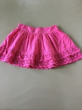 Target Cherokee Girls Pink Eyelet  Ruffled 11 Inch Skirt Size S