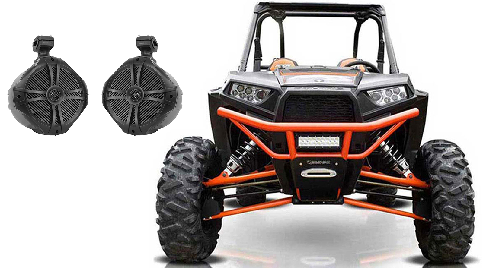 2 Колонки Rockville RWB70B 65 Black мощностью 250 Вт с поворотной башней на 360 для RZRATVUTV