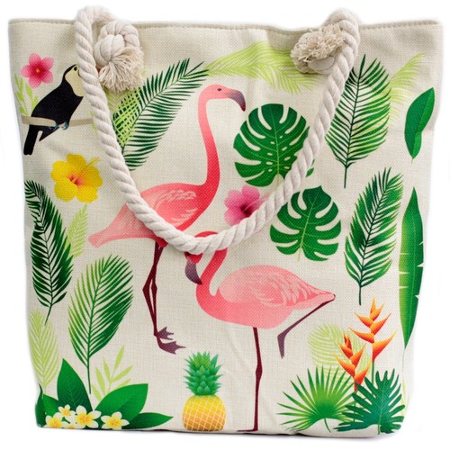 Rope Handled Canvas Tote Bag - Spacious Shopper and Beach Bag - Picture 14 of 26