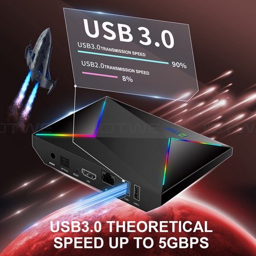 NEW Smart TV BOX Android14.0 32GB 1000M 2.4G/5G WIFI Media Player Octa Core 2025 - Picture 5 of 12