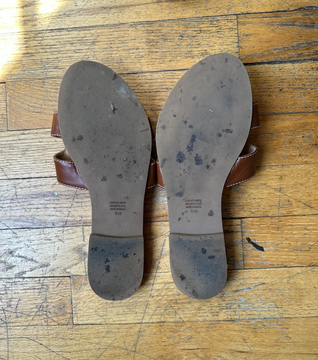 FRENCH SOLE Cognac Leather Alibi Sandals Size 8.5 eBay