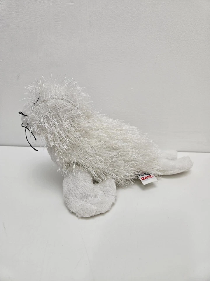 Adorable sello blanco vintage Webkinz sin etiqueta, peluche Ganz (7 pulgadas) Foto 4 de 4