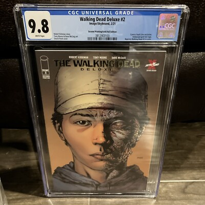 Walking Dead Deluxe #2 2nd Print Gold Foil Comic Vault Live Excl CGC 9.8 NM+/MT