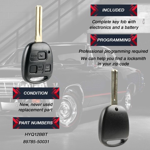 For 2006 2007 2008 Lexus RX400h Keyless Entry Car Remote Uncut Key Fob Control - Picture 4 of 5