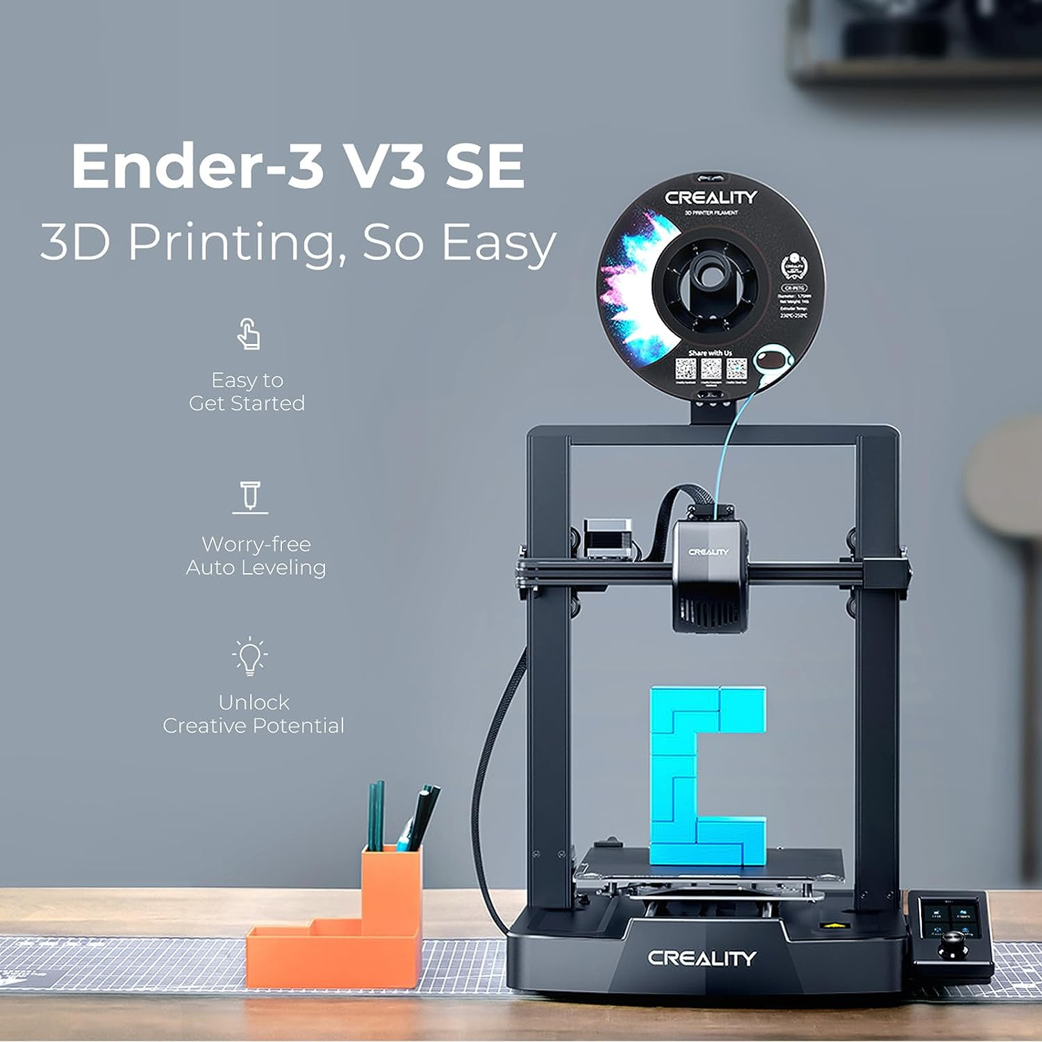 【75% Ricondizionato】Creality Ender-3 V3 SE Stampante 3D con Kit Piattaforma di Stampa PEI foto 2