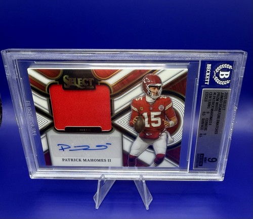 2025 Panini Select Patrick Mahomes II Prizm White JSW-PMS Auto /75 BGS 9/10🔥