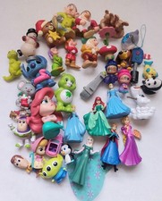 Bulk Disney Mini Figure Lot Princess Frozen Toy Story Stitch Care Bears 35pcs