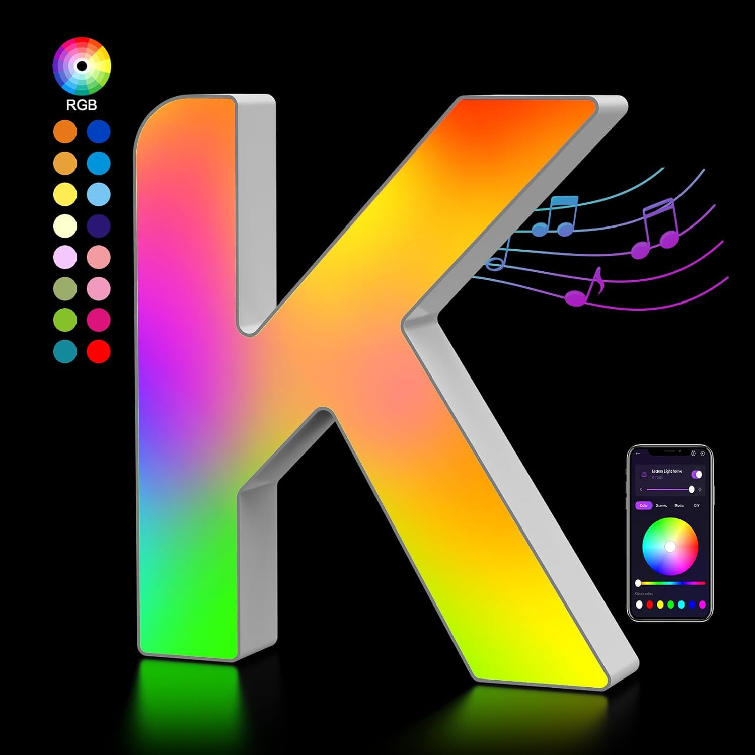 Lampada LED Lettera C RGB Smart APP Control - Illuminazione Gaming