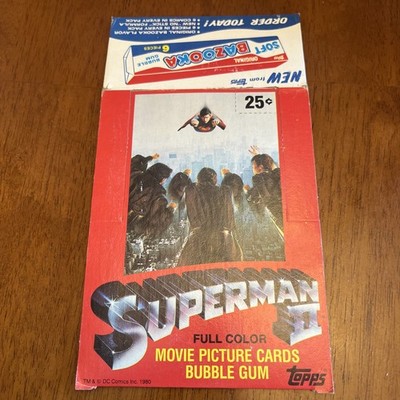 Superman 2 II Vintage 1981 Topps Movie Trading Picture Cards Empty Box