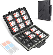 High Capacity 54 Slots Memory Card Case for 36 Micro SD and 18 SD Cards with L