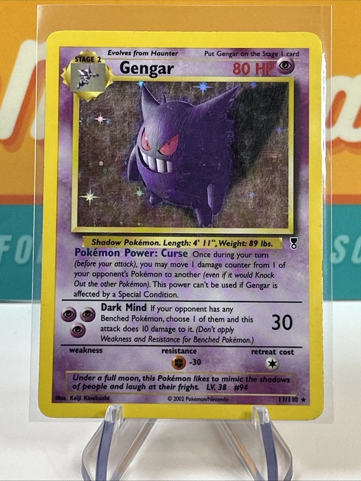 Gengar #11 Holo Rare Pokemon TCG 2002 Legendary Collection (LC) MP - Image 3 of 4