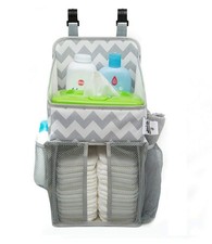 Chevron Pattern Diaper Caddy and Nursery Organizer for Newborn Baby Essential...
