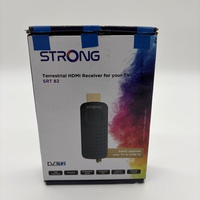 STRONG SRT 8119 DVB-T2 Digital-Decoder HDMI mit Display, Schwarz