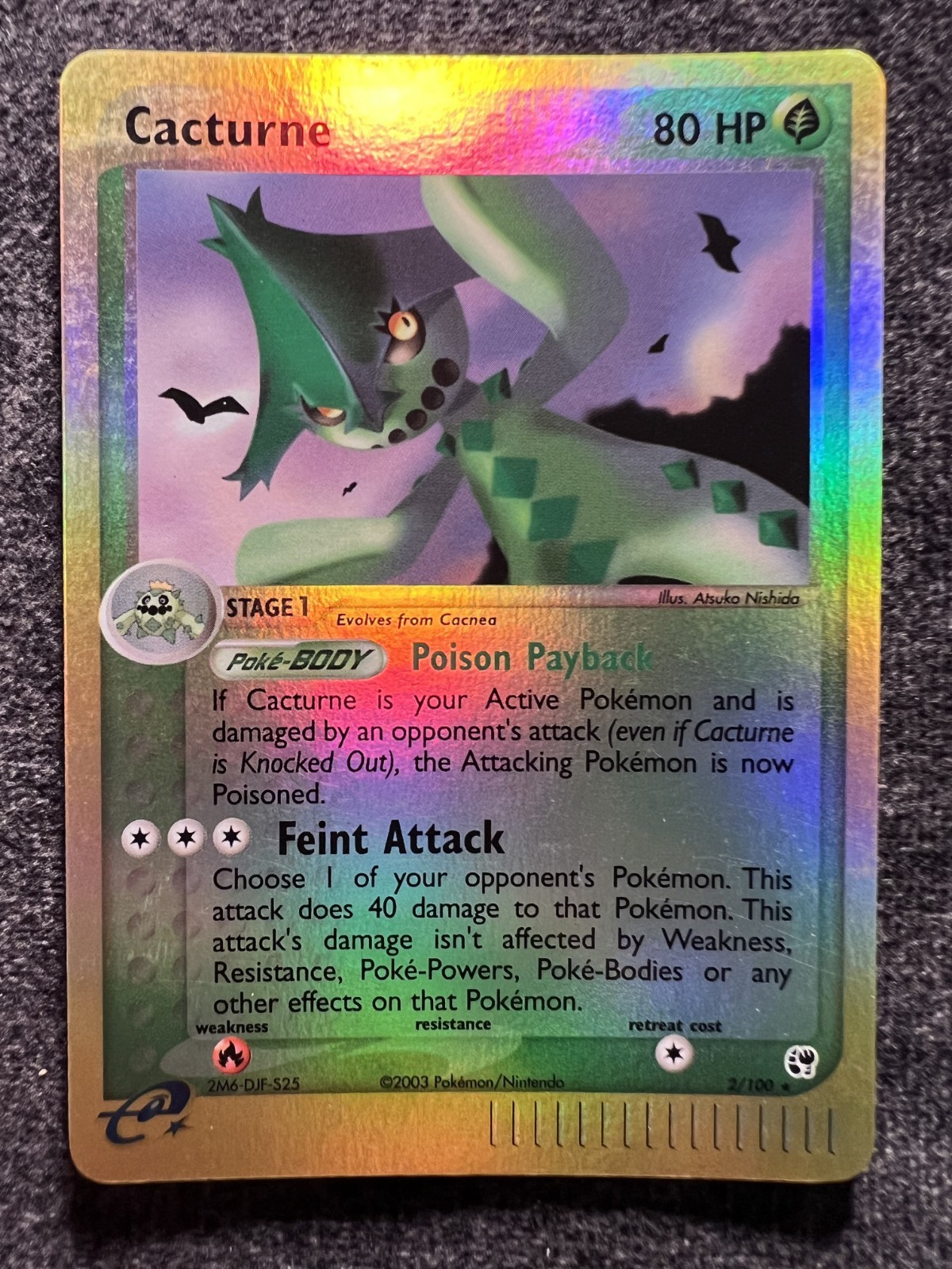 Cacturne 2/100 Reverse Holo Rare Pokemon Card NM