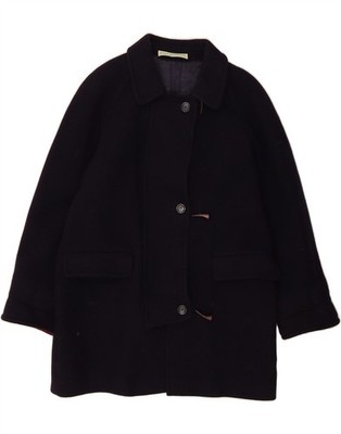 JIMMY HOURIHAN Damen Dublin Oversized Overcoat UK 10 Klein Marineblau DX22