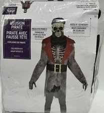 Illusion Pirate Halloween Costume 3 PCS Childs Medium 8-10 NEW