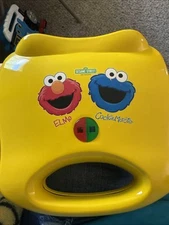 Sesame Street Waffle Baker Electric with Character Designs; Rare!