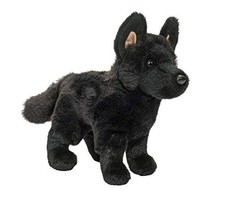 Douglas Cuddle Harko Black German Shepherd 8" Plush Stuffed Animal Toy 3979