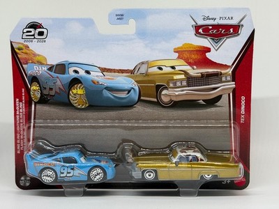 2026 Disney Pixar Cars BLING LIGHTINING McQUEEN & TEX DINOCO Gold 2 Pack JDH42