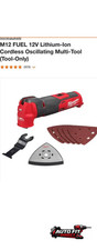 Milwaukee M12 FUEL 12V Lithium-Ion Cordless Oscillating Multi-Tool 2526-20 