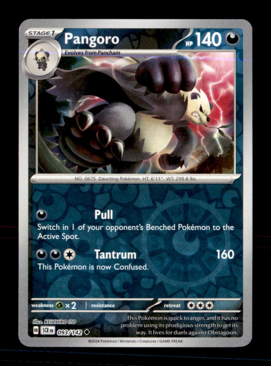 Pangoro 93/142 Uncommon Stellar Crown Pokemon Reverse Holo Near Mint