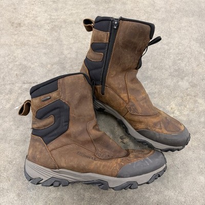 Merrell Coldpack Ice+ Zip Polar Waterproof Boots Men Sz 13 Brown Vibram J92027