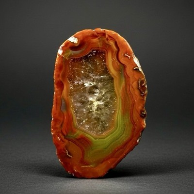 RARE High-Grade Rainbow Sumatra Agate   Polished Indonesian Agate   Collectors