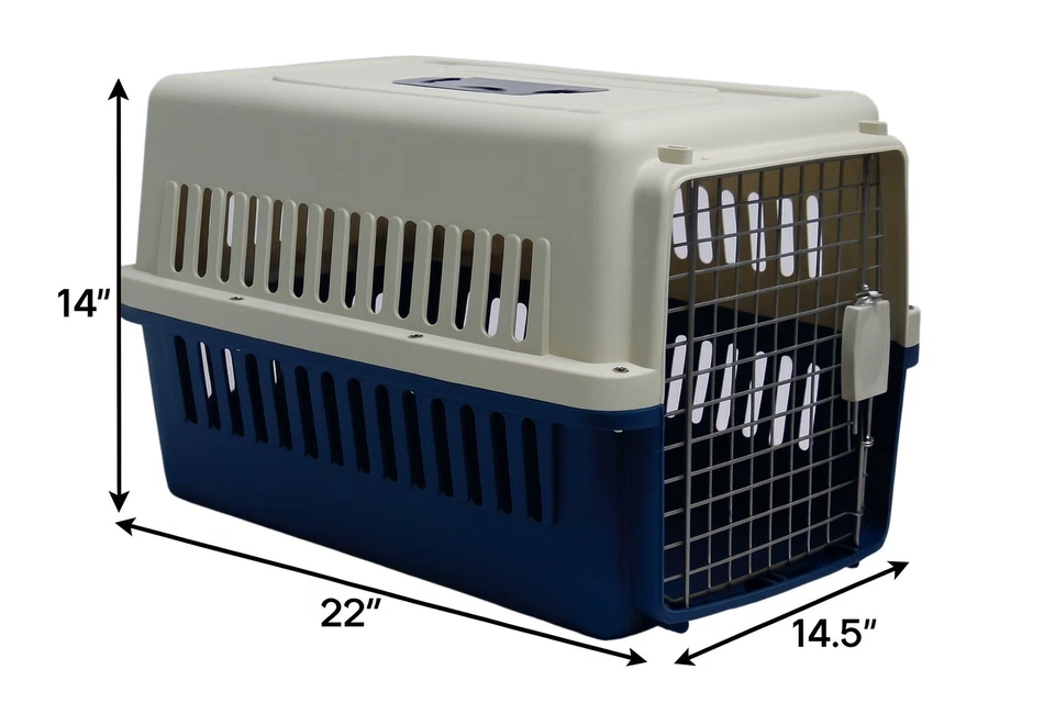 Transportador de Mascotas, Plástico, Aprobado por Aerolínea Resistente, Modelo 1002, Nuevo Envío Gratuito Foto 3 de 4