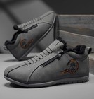 Khwfjas brand - Men's Fleece-Lined Sneakers: lace Side Zipper, beige color — photo 4