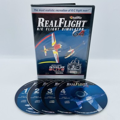Great Planes Real Flight R/C Flight Simulator (PC, 2007, 4-Disc Set) w/ Key