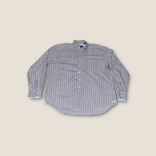 Hart Schaffner Marx Mens Long Sleeve Red Blue Checkered Dress Shirt Size XL