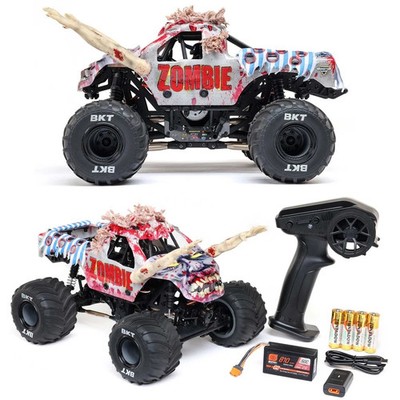 Losi LOS01026T4 1/18 Mini LMT Zombie 2S 4X4 RTR Brushed Monster RC Truck Red