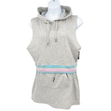 Champion Campus Sweatshirt Hoodie  Skirt Set Gray Large NEW