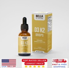 D3 K2 Drops Organic Omega 3 MCT Oil 50ml Supplement for Daily Health Needs