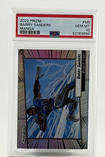 Barry Sanders #M-5 2022 Panini Prizm Manga card