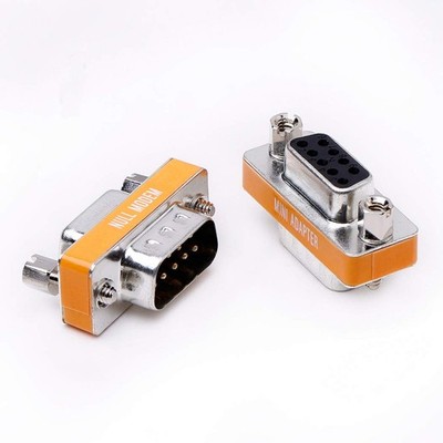 DB9 null modem male to female slimline data transfer Standard 2 Pack, 2 Pack