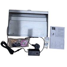 Image of Pool Water Blade Waterfall Fountain LED Light Stainless Steel Garden Spa Wall