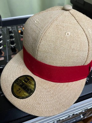 NEW ERA x ONE PIECE 59FIFTY Straw Cap Beige Luffy Hat Size 7 3/8